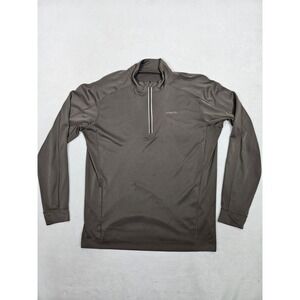 Patagonia Men's Large Brown Stretch Velocity Zip-Neck Base Layer Quarter Zip